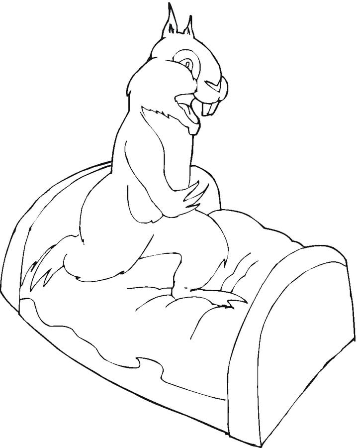 Coloring pages: Chipmunk