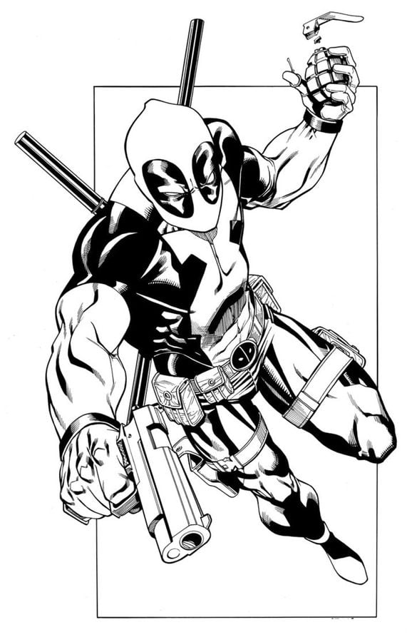 Coloring pages: Deadpool 8