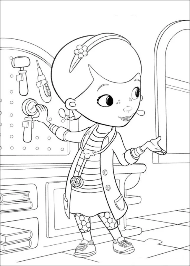 Dibujos para colorear: Doctora Juguetes 5