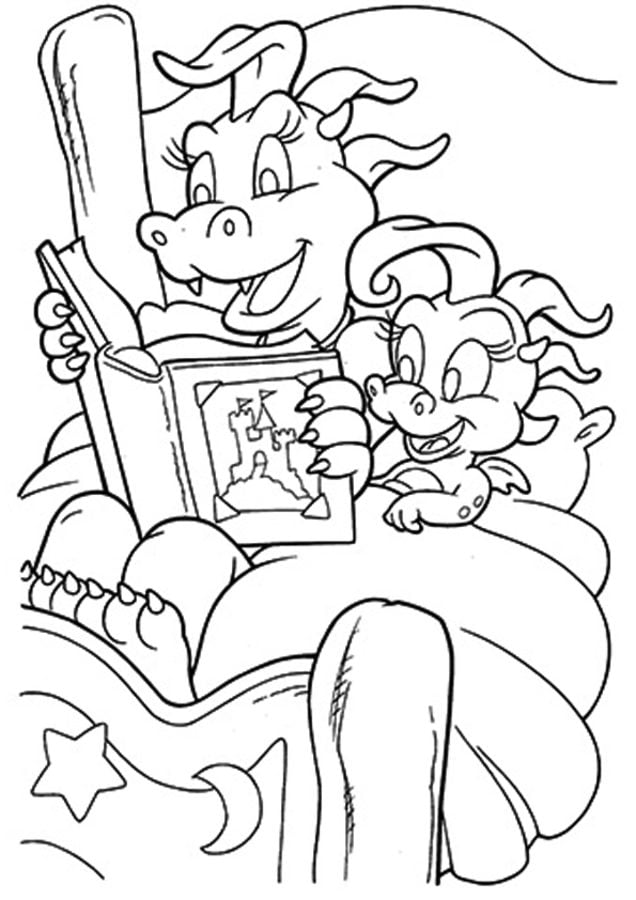 Coloring pages: Dragon Tales 4