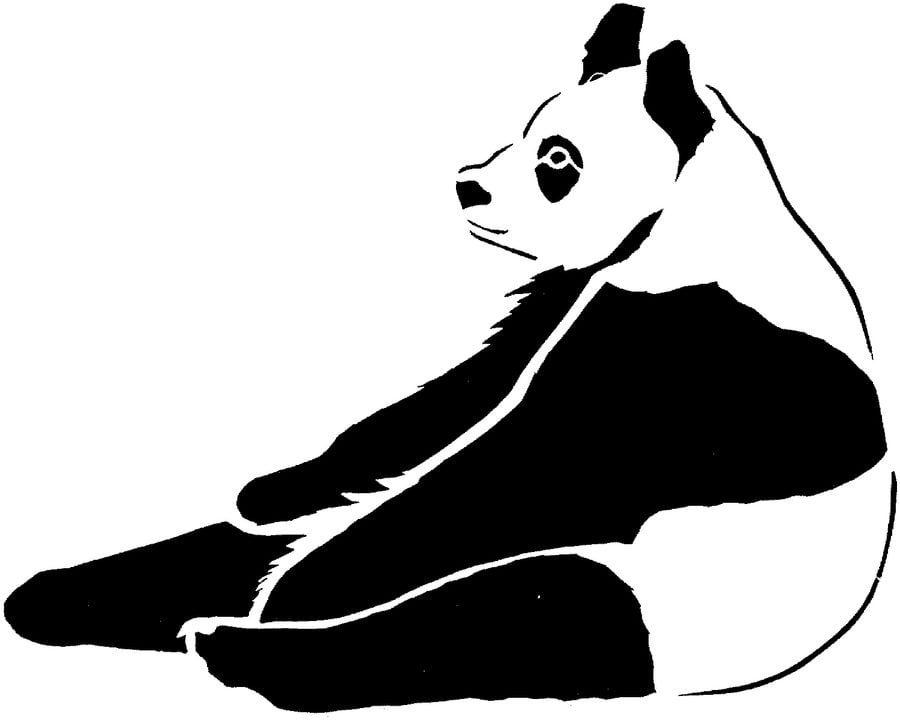 Ausmalbilder: Großer Panda