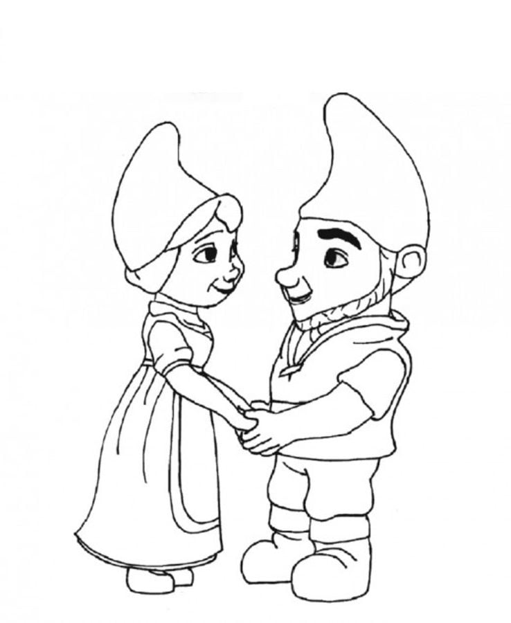 Dibujos para colorear: Gnomeo y Julieta 7