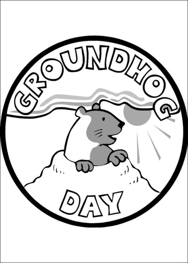 Coloring pages: Groundhog Day 7