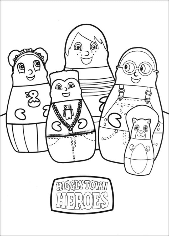 Disegni da colorare: Higglytown Heroes - 4 piccoli eroi