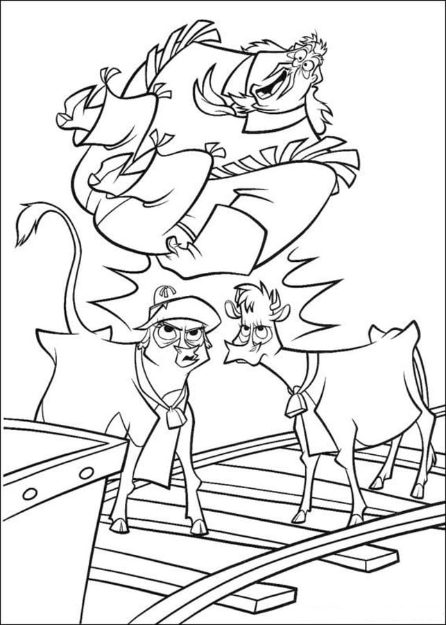 Ausmalbilder: Die Kühe sind los