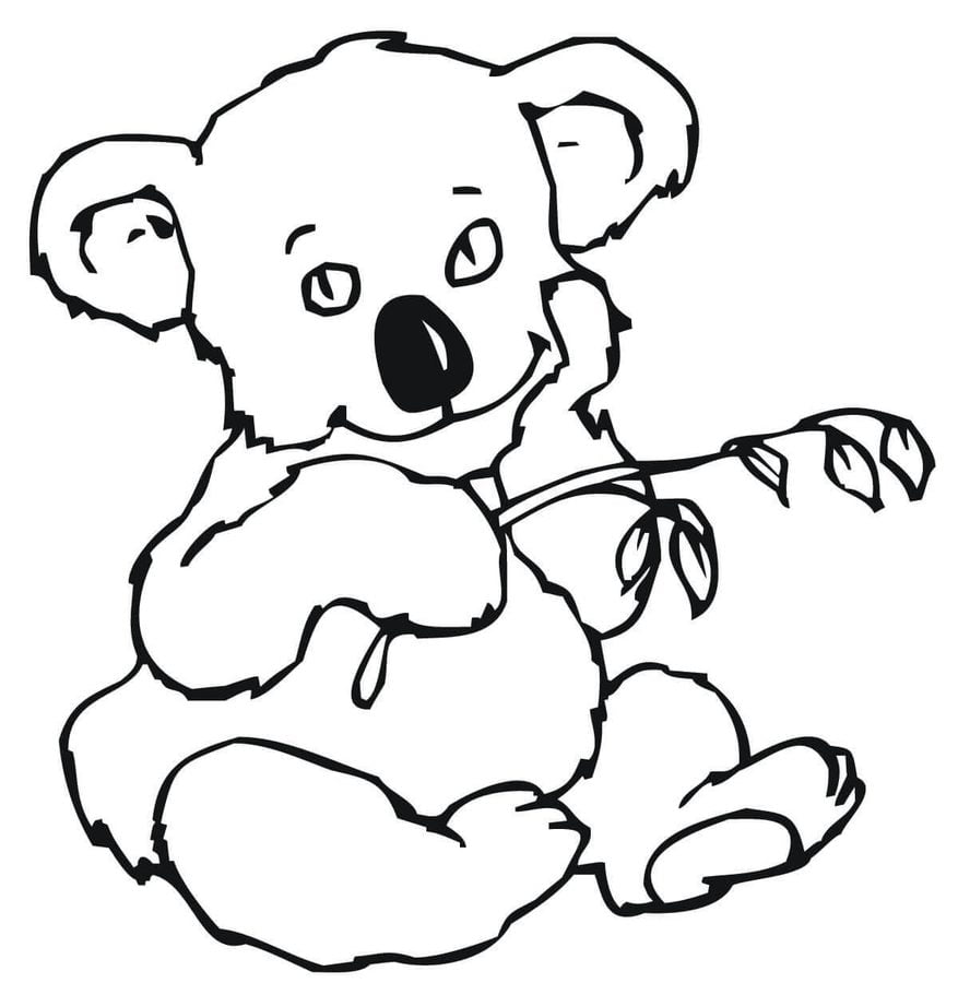 Dibujos para colorear: Koala 4