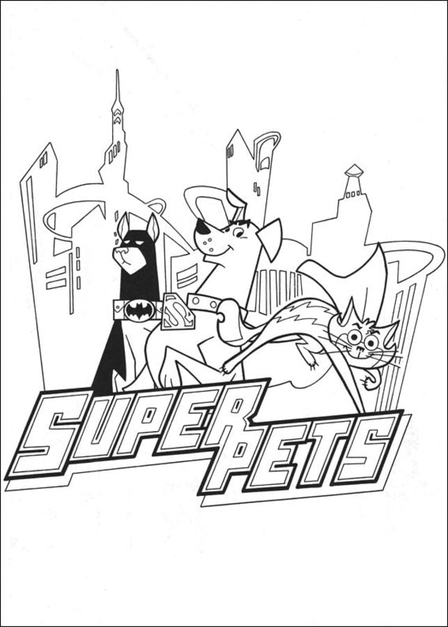 Coloring pages: Krypto 3