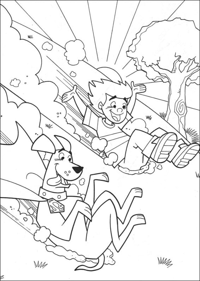 Coloring pages: Krypto 8