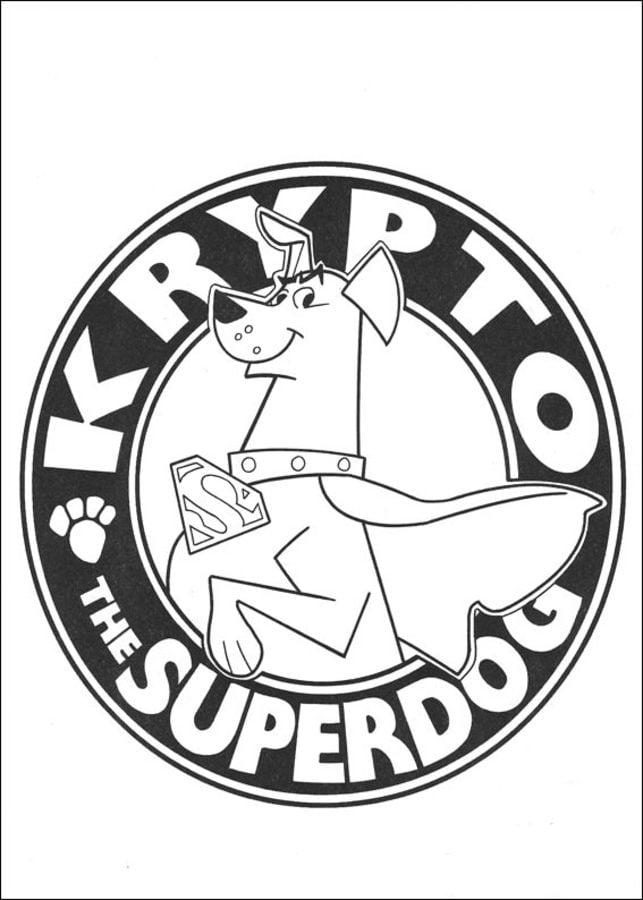 Coloring pages: Krypto 9