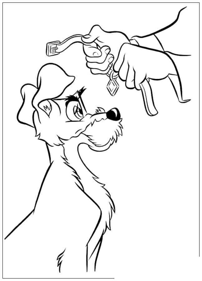 Coloring pages: Lady and the Tramp