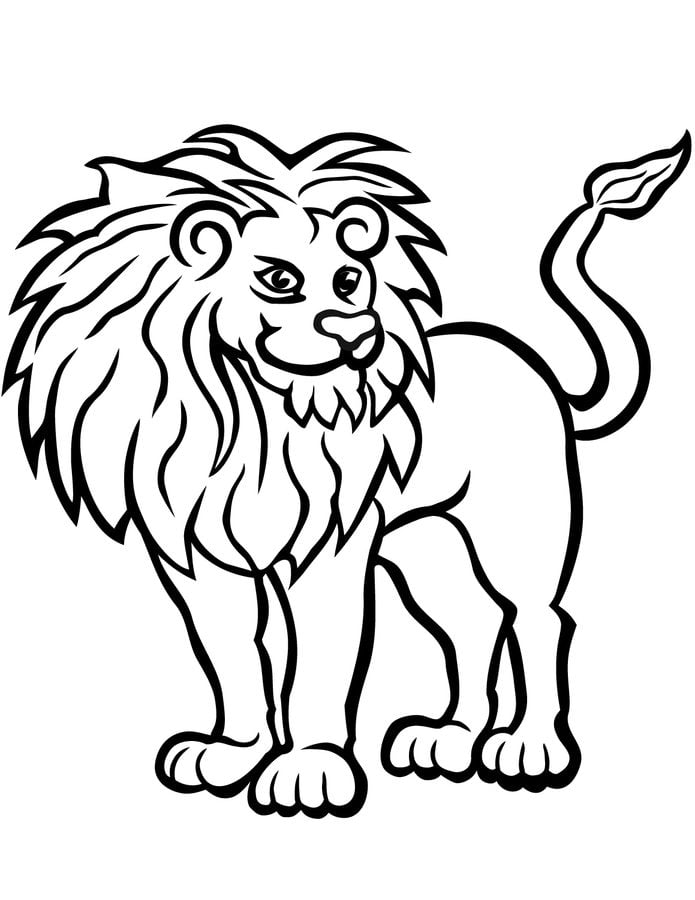 Coloring pages: Lions