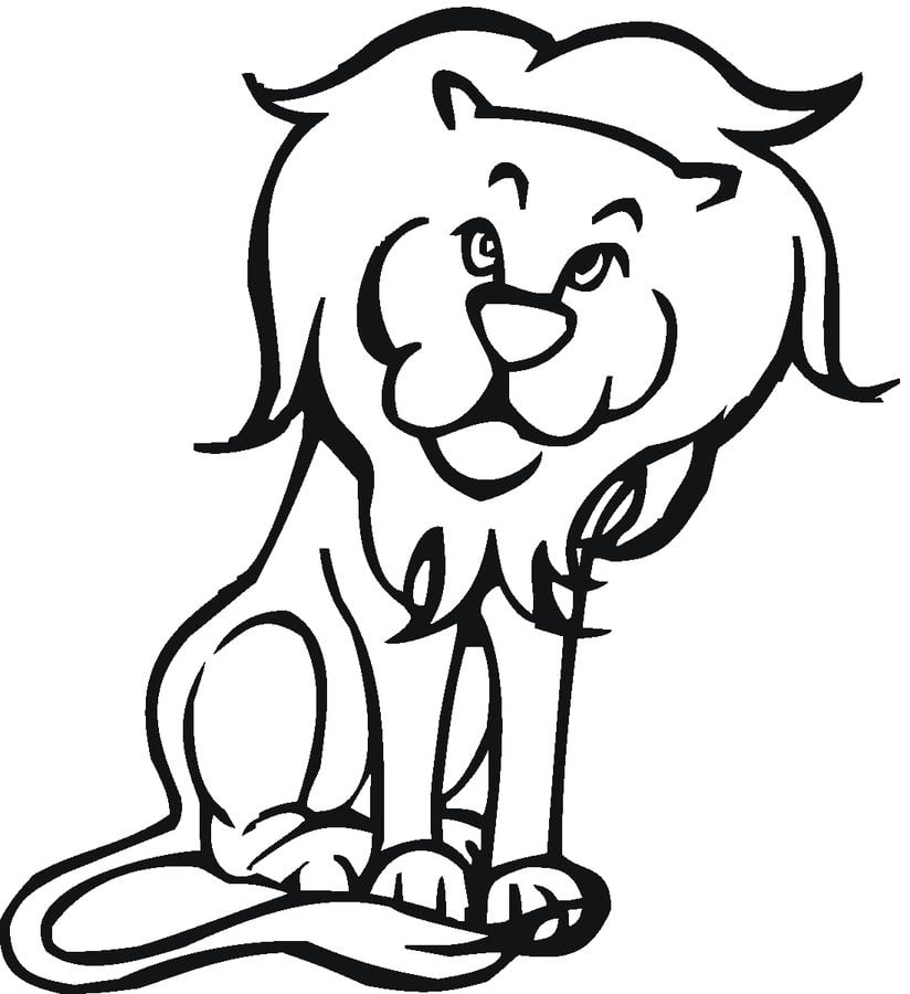 Coloring pages: Lions