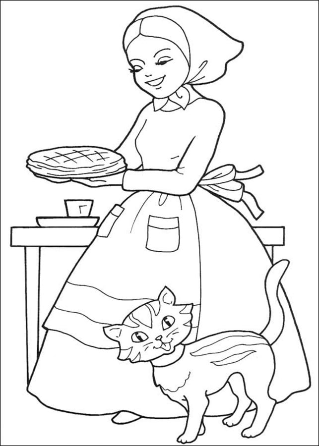 Coloring pages: Little Red Riding Hood