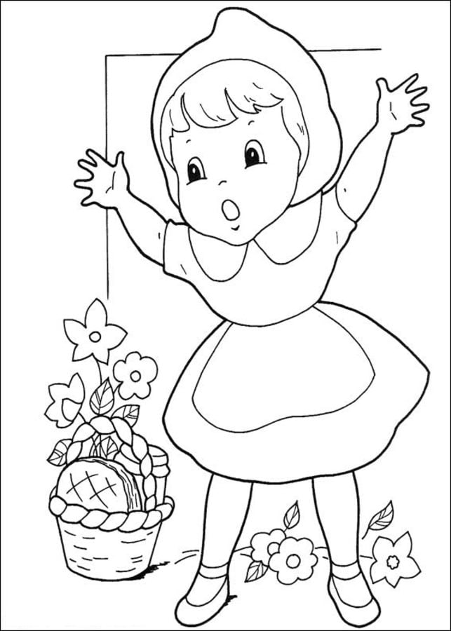 Coloring pages: Little Red Riding Hood