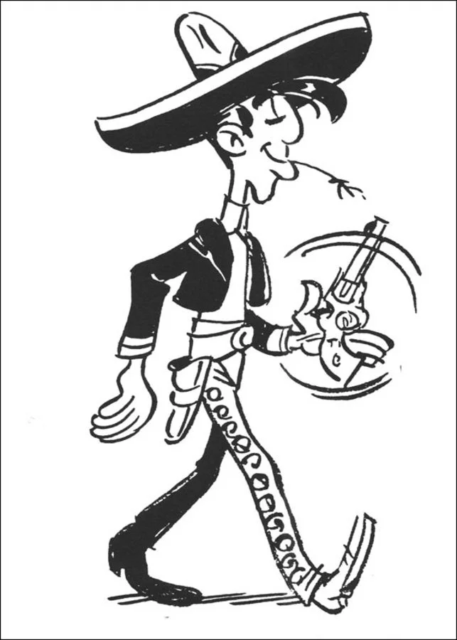 Dibujos para colorear: Lucky Luke 1