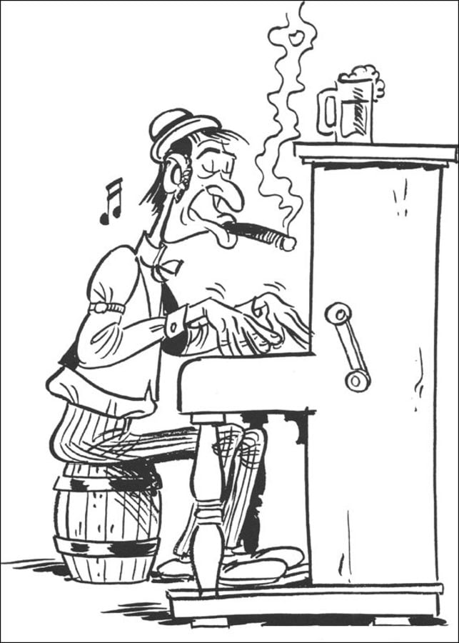 Coloring pages: Lucky Luke 10