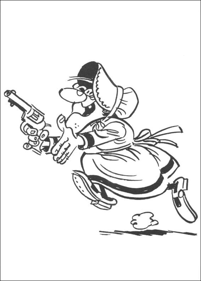 Coloring pages: Lucky Luke 3