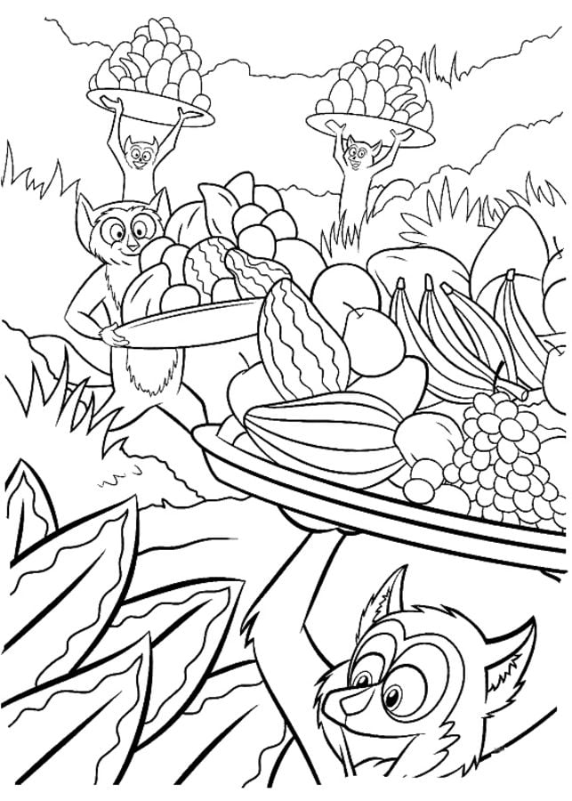 Coloring pages: Madagascar