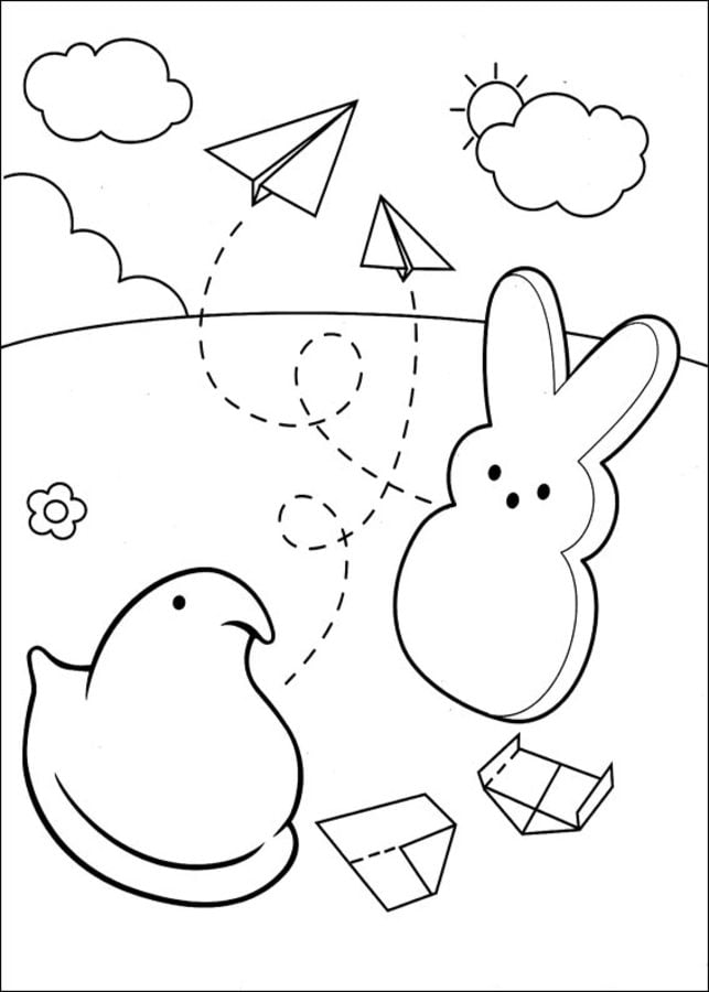 Coloring pages: Marshmallow Peeps 4