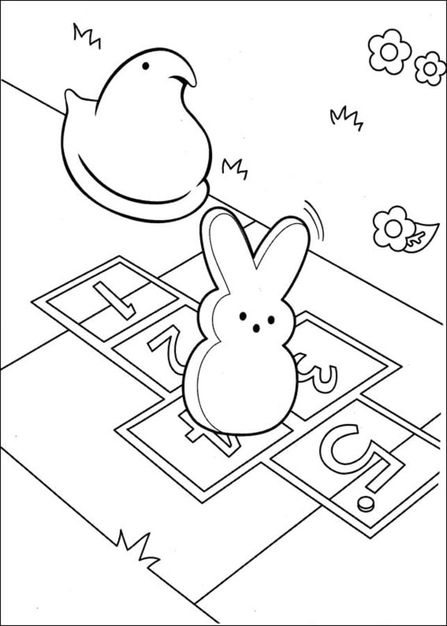 Coloring pages: Marshmallow Peeps 9