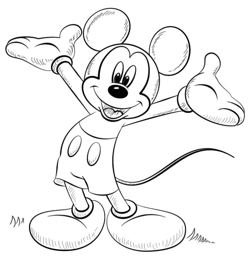 Coloring pages: Mickey Mouse