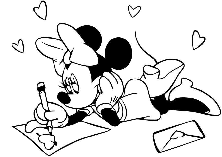 Dibujos para colorear: Minnie Mouse imprimible, gratis, para los niños y  los adultos