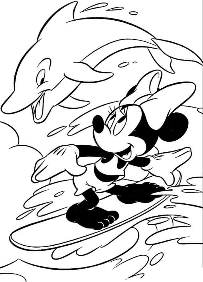 Dibujos para colorear: Minnie Mouse