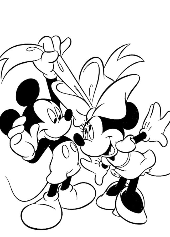 Coloriages: Minnie Mouse 4