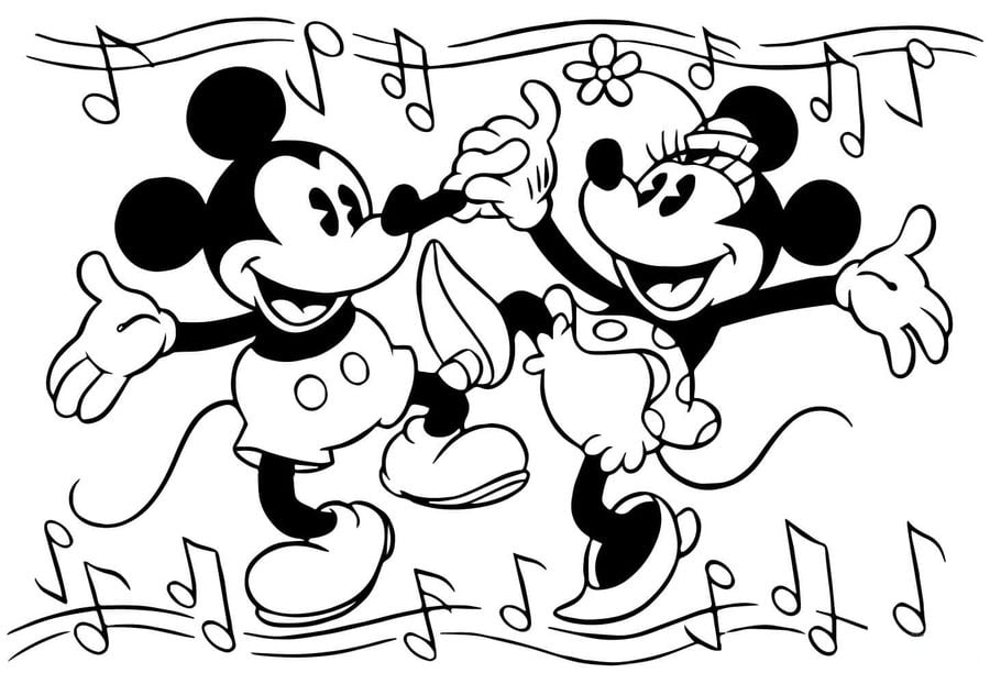 Coloriages: Minnie Mouse 5