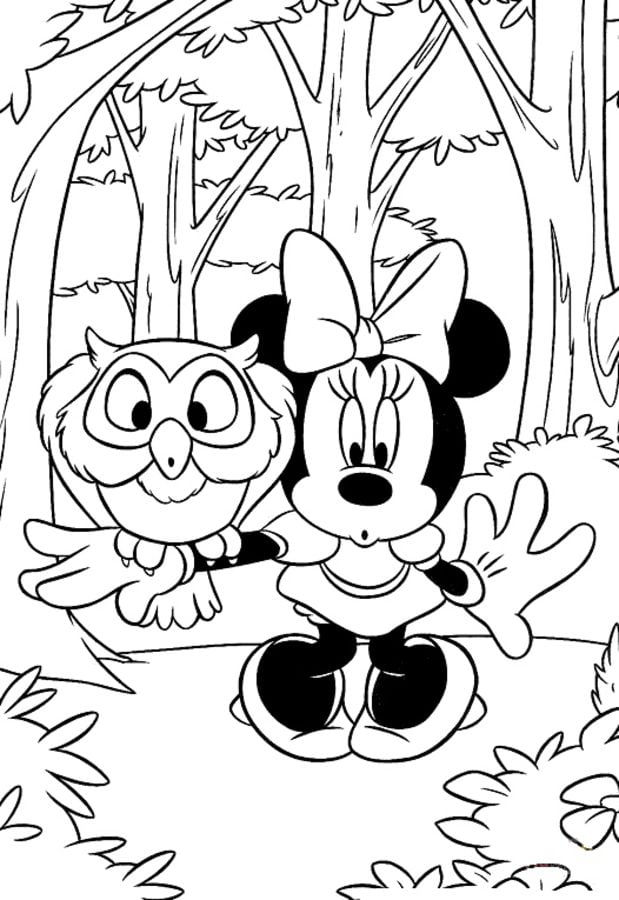 Coloring pages: Minnie Mouse