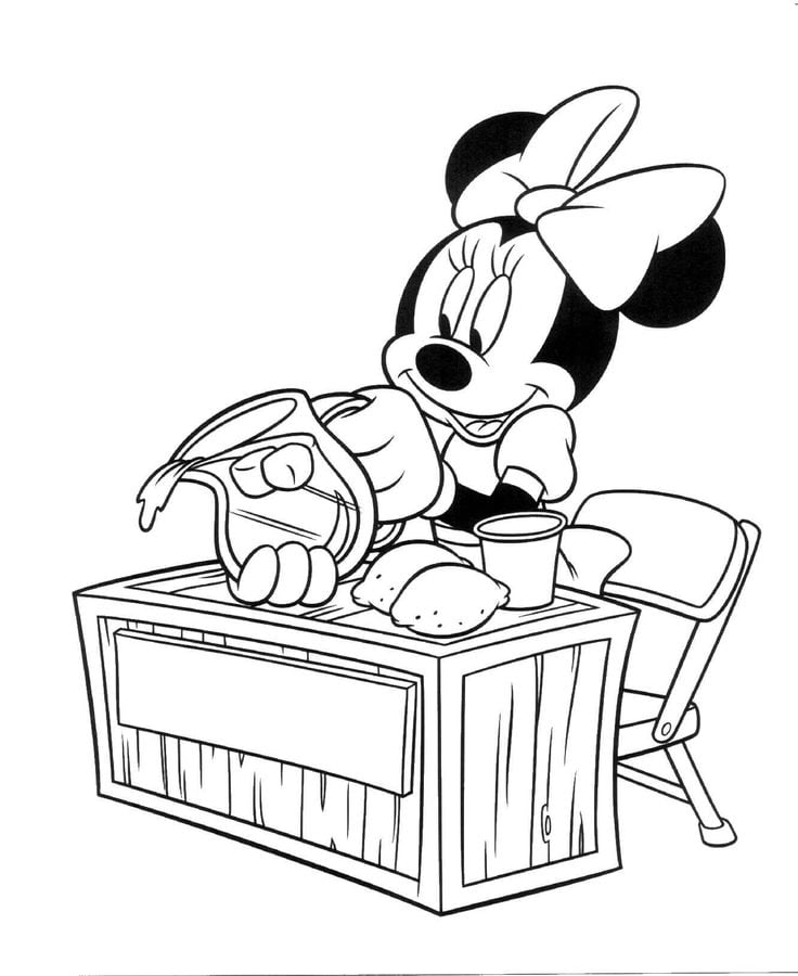 Coloriages: Minnie Mouse 8