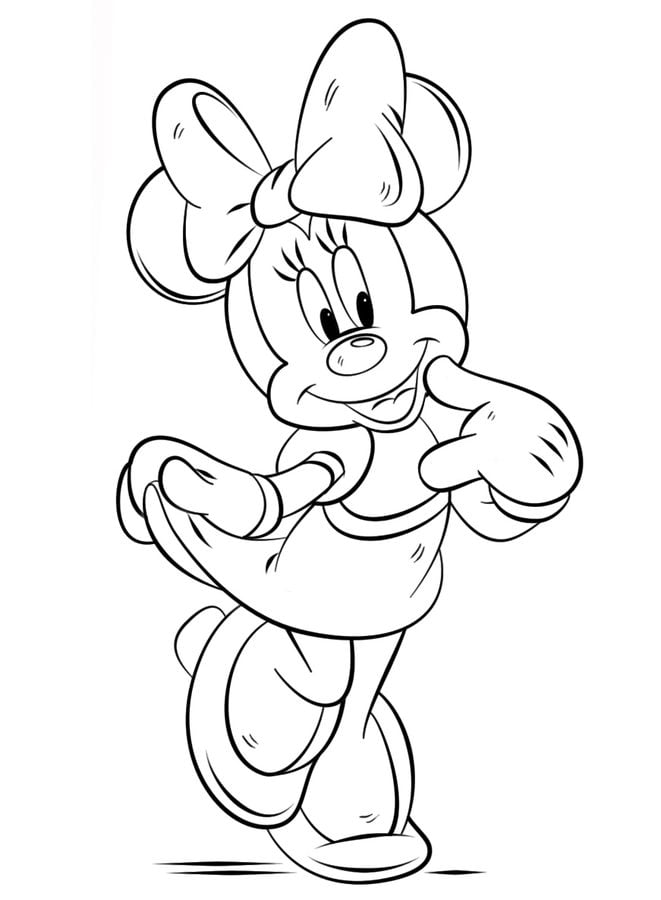 Coloriages: Minnie Mouse 9