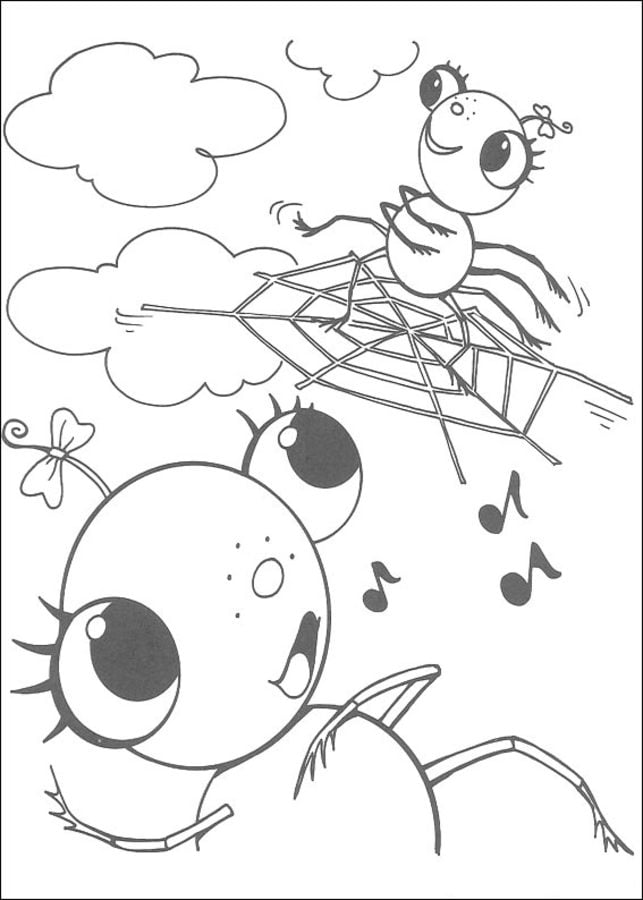 Coloriages: Miss Spider