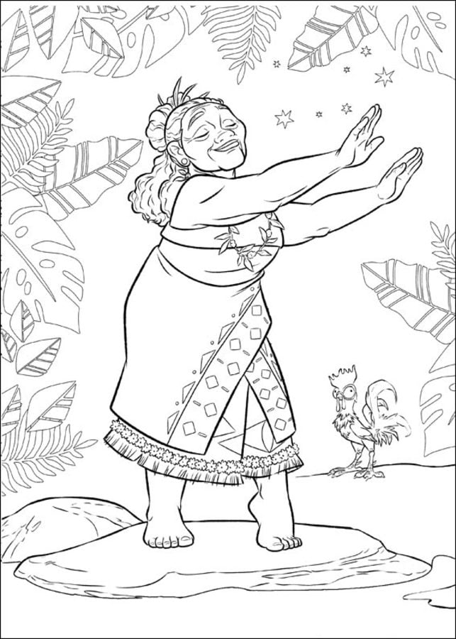 Coloriages: Vaiana 10