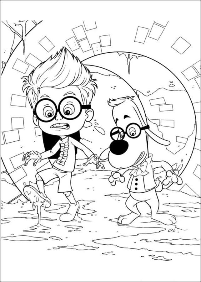 Ausmalbilder: Die Abenteuer von Mr. Peabody & Sherman