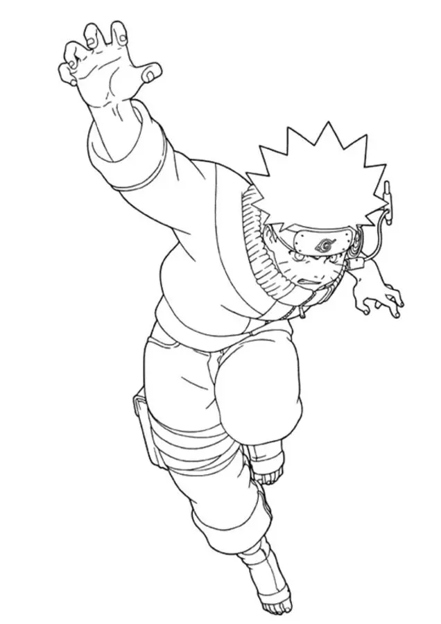 Dibujos para colorear Naruto imprimible gratis para los niños y los  adultos