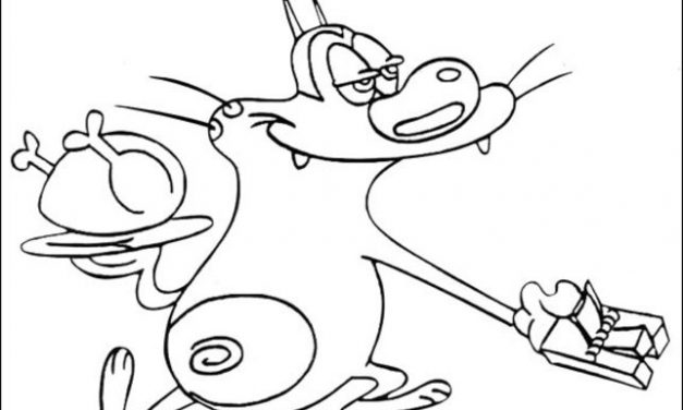 Coloring pages: Oggy and the Cockroaches