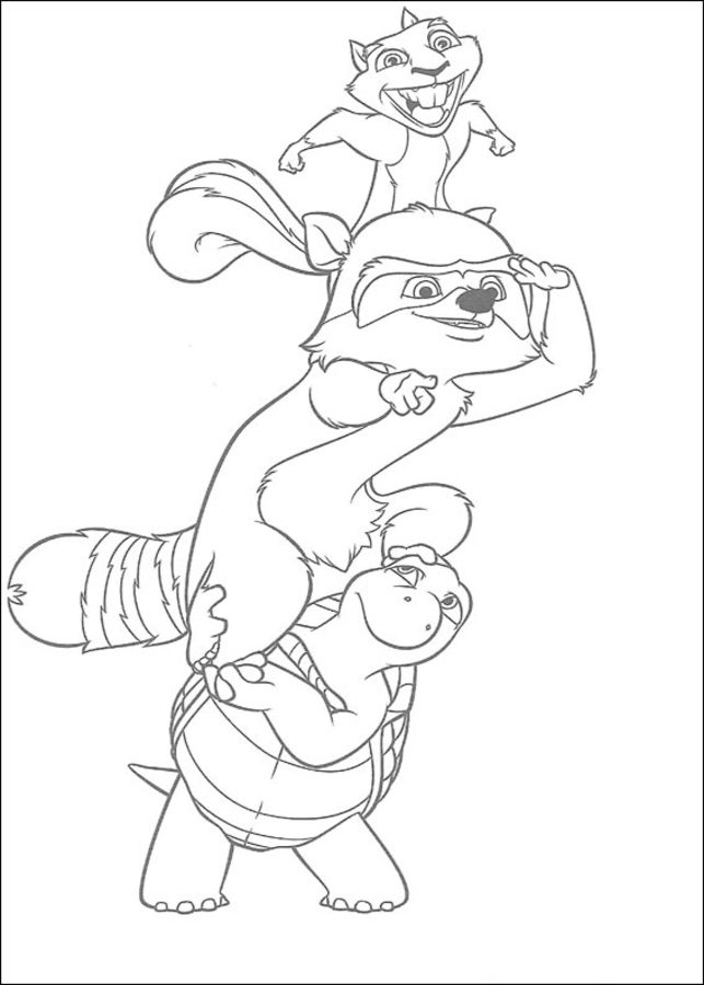 Coloring pages: Over the Hedge