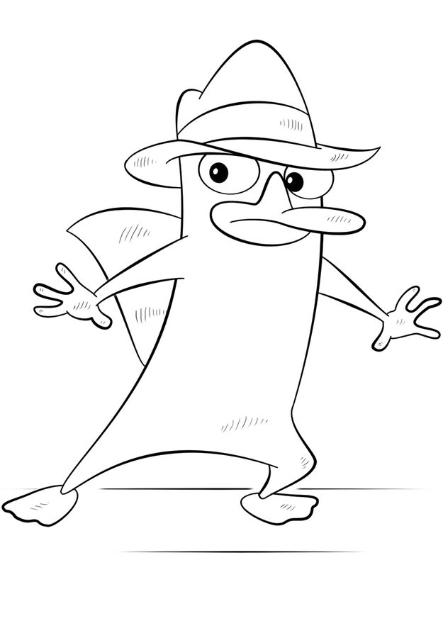 Coloriages: Perry l'ornithorynque