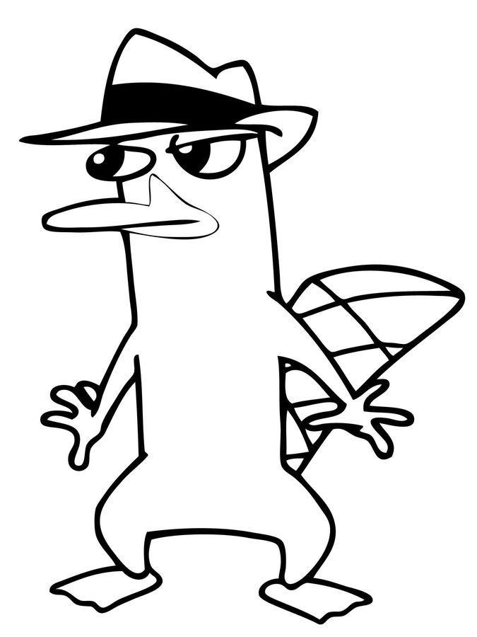 Coloriages: Perry l'ornithorynque 2