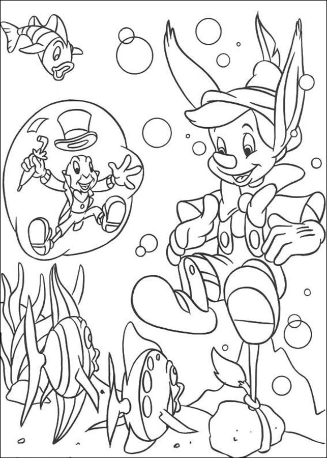 Disegni da colorare: Pinocchio 9