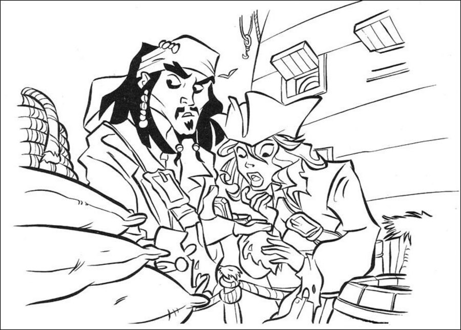 Coloring pages: Pirates of the Caribbean 2