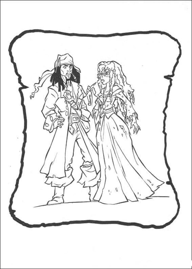 Coloring pages: Pirates of the Caribbean 4