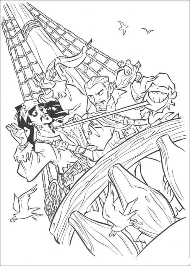 Coloring pages: Pirates of the Caribbean 5