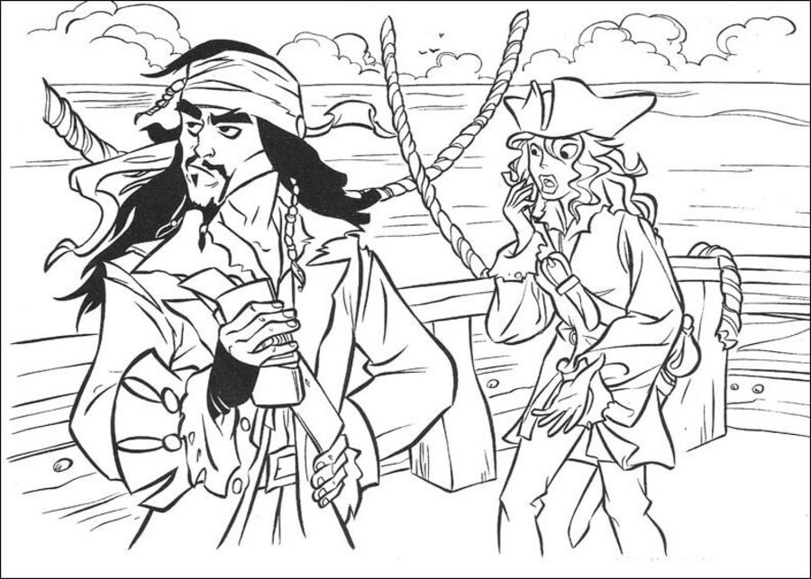 Dibujos para colorear: Piratas del Caribe