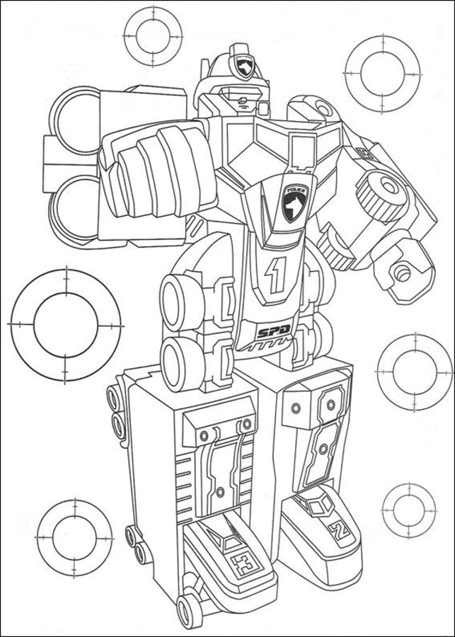 power rangers spd coloring pages