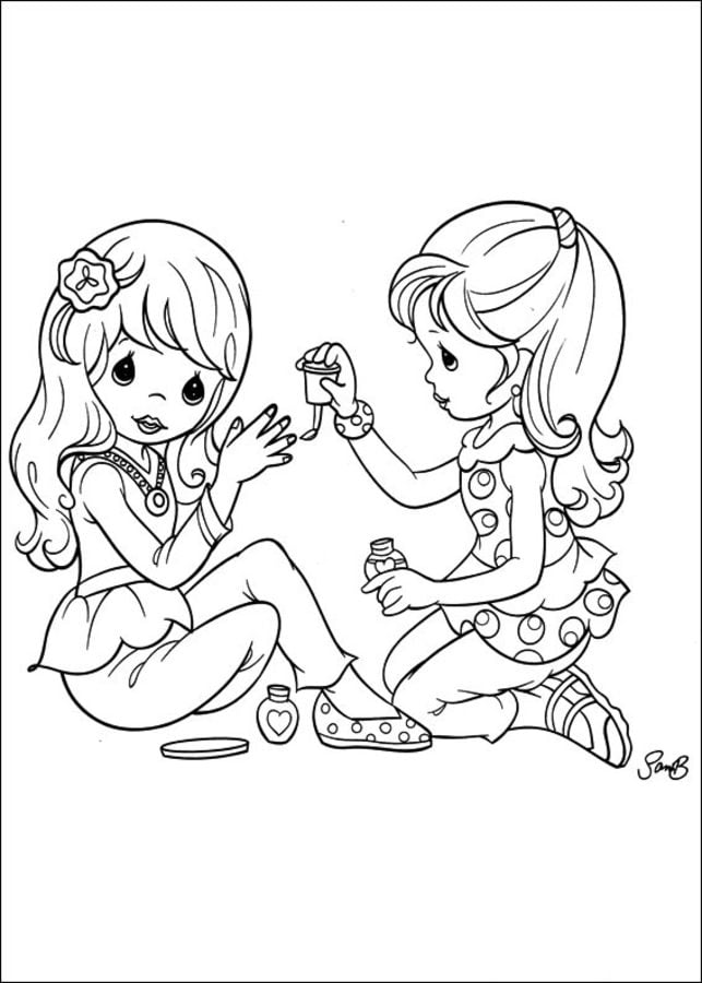 Coloring pages: Precious Moments