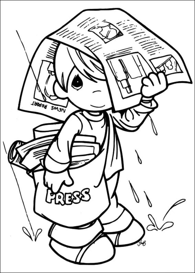 Coloring pages: Precious Moments