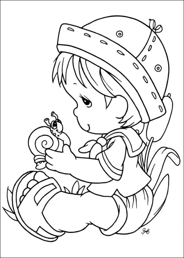 Coloring pages: Precious Moments