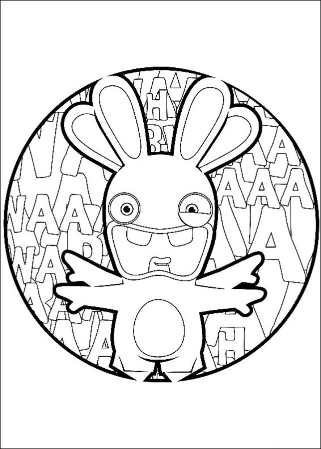 Coloring pages: Raving Rabbids